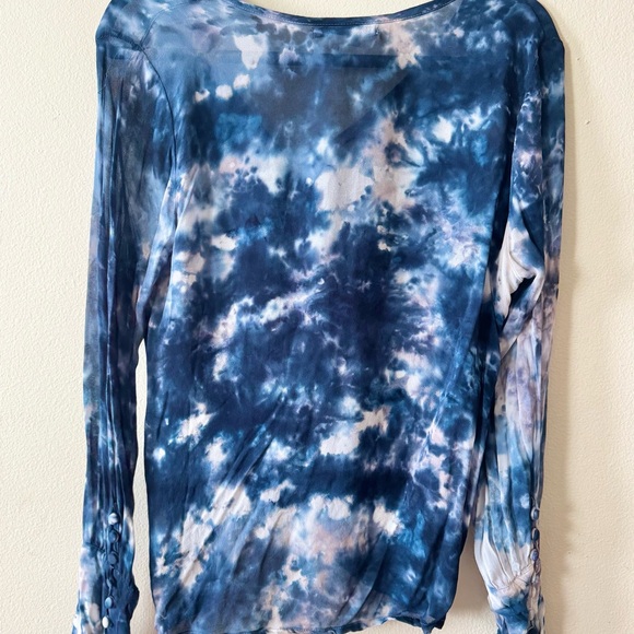 Young Fabulous & Broke Blue Wrap Blouse - Picture 3 of 5